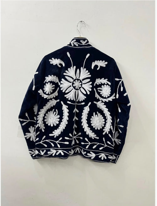 Midnight Bloom Embroidered Jacket